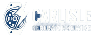 Carlisle Generator Service logo with a blue generator icon and bold gray text on white background
