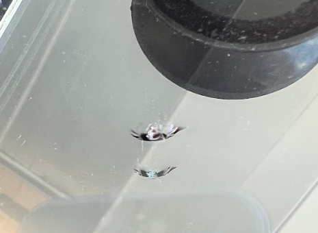 Before windshield repair in Buford, GA