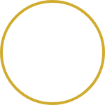 Gold circle on white background.