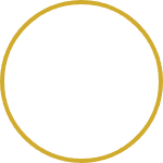 Gold-colored circle on a white background.