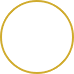 Gold circle on a white background.