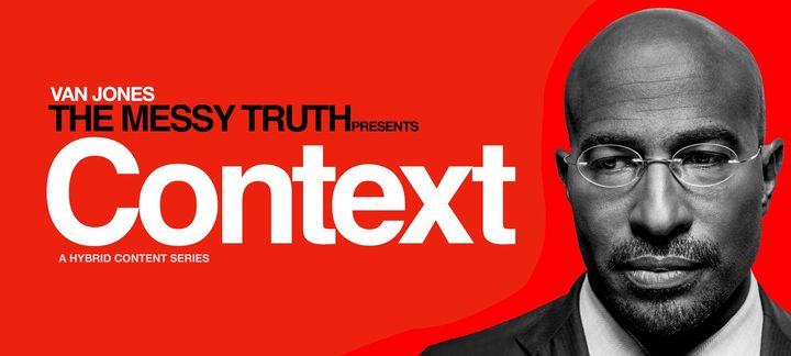 a poster for van jones ' the messy truth