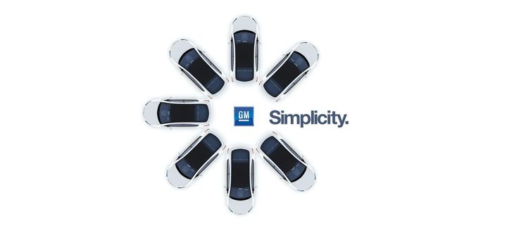 a logo for simplicity with a circle of cars in it