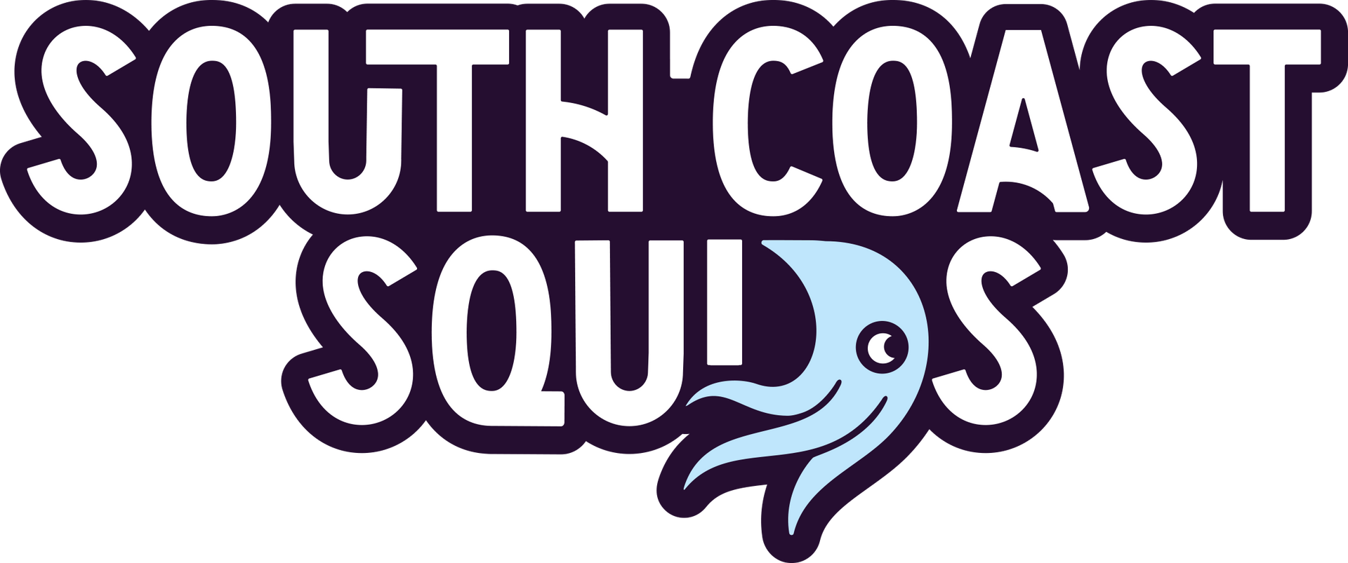 south coast squids logo blue