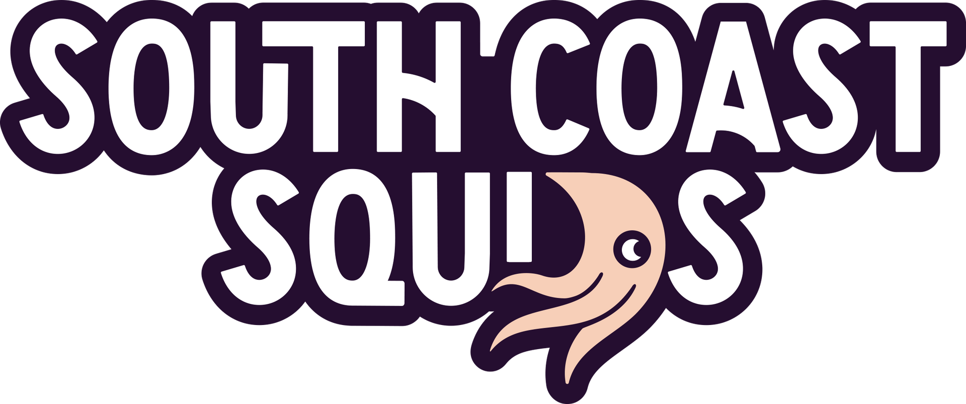 south coast squids sand logo