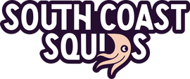 south coast squids sand logo