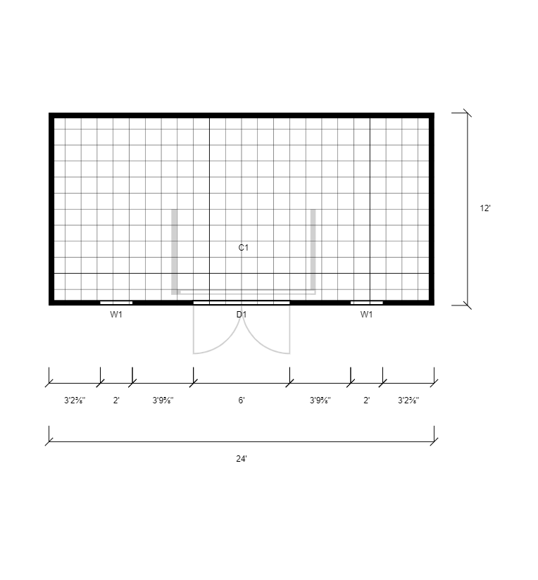 Utility Floop Plan Signature Side Utility Shed | Gable Roof Building