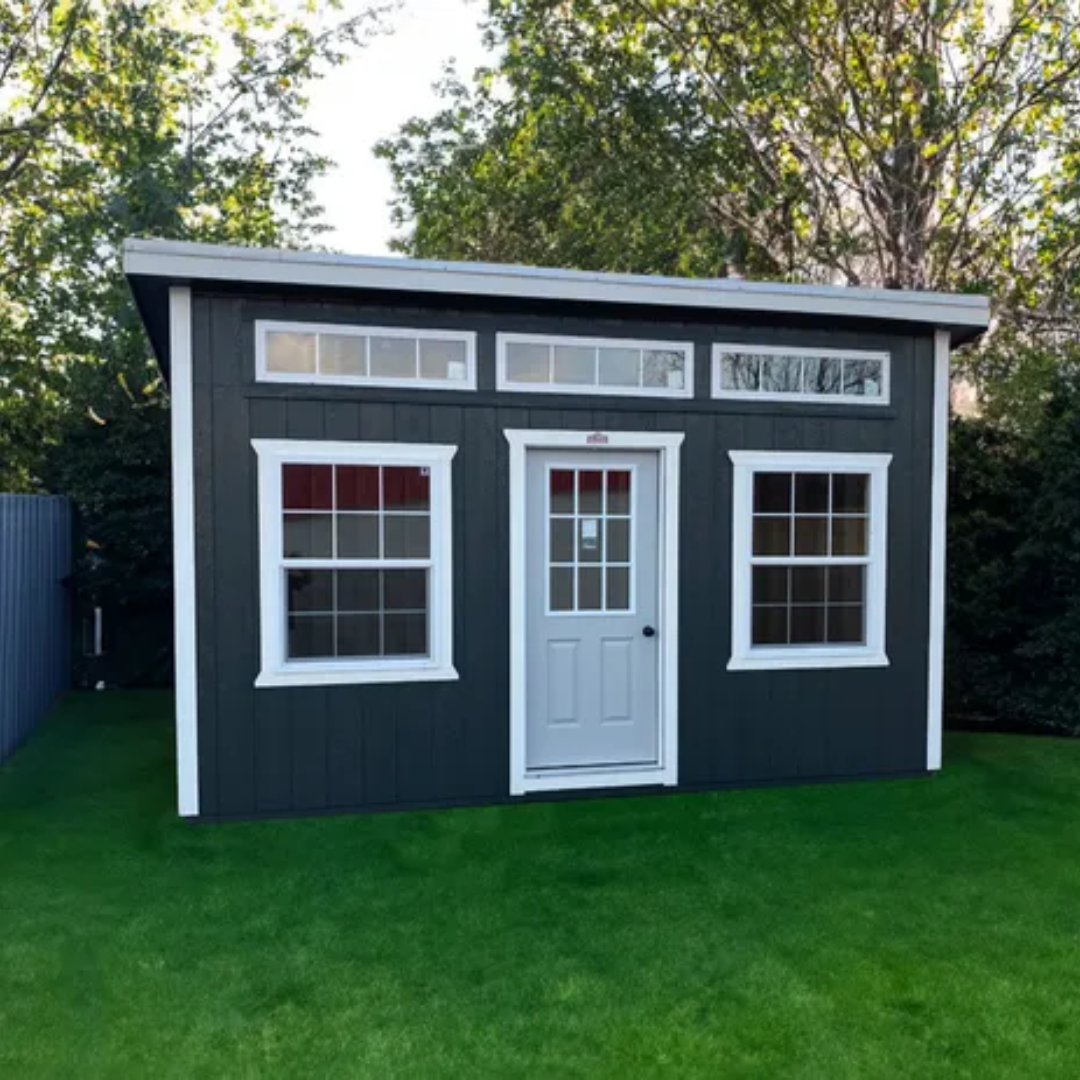 Shed in backyard