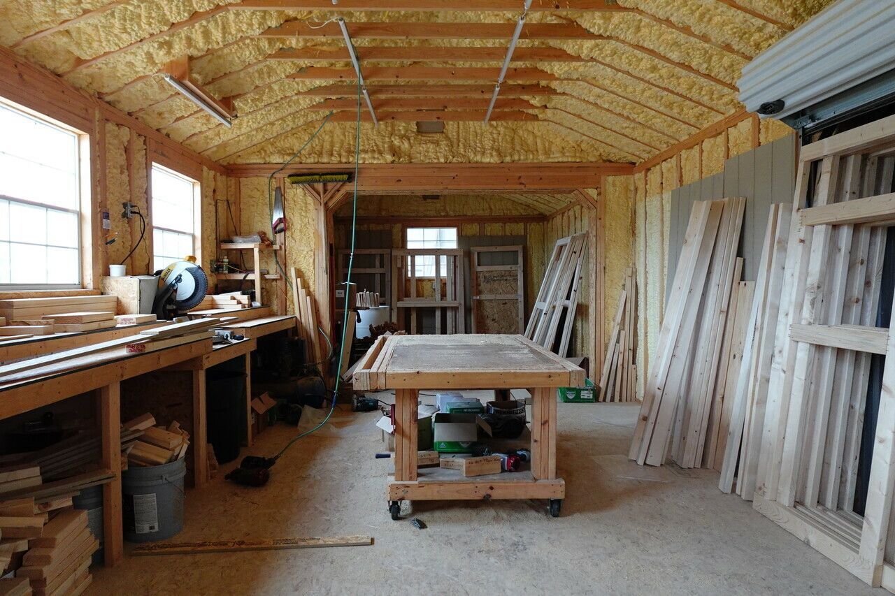 Shed being used as a workshop