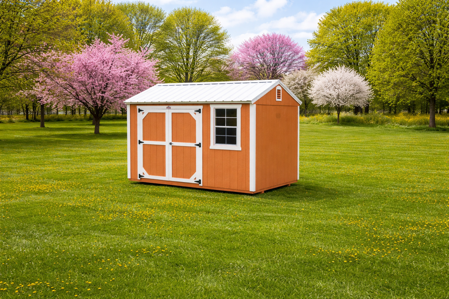 Stor-Mor Garden Shed in spring