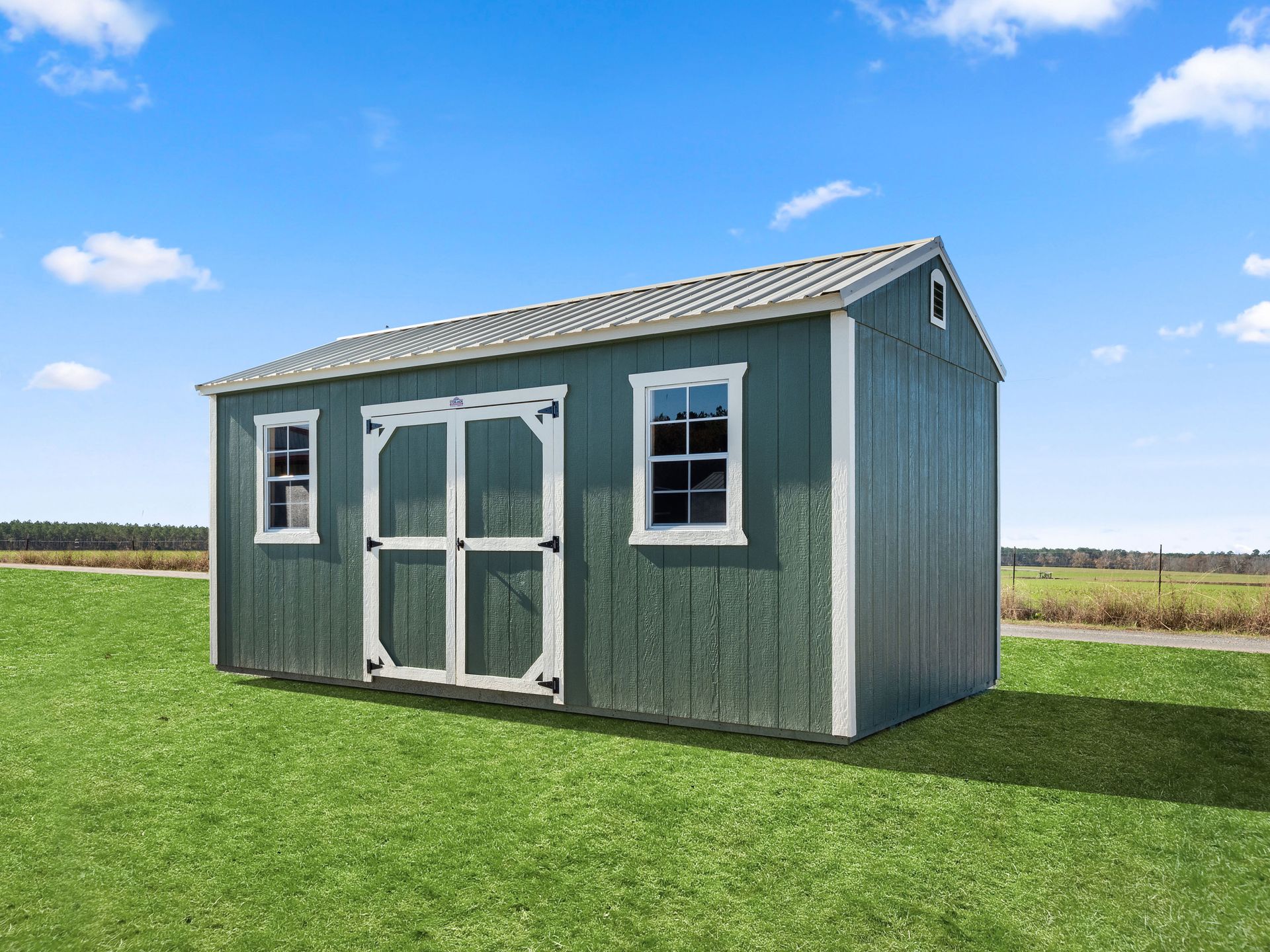 Shed in backyard