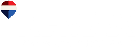 RE/MAX 熱氣球標誌。顏色為紅色、白色和藍色。