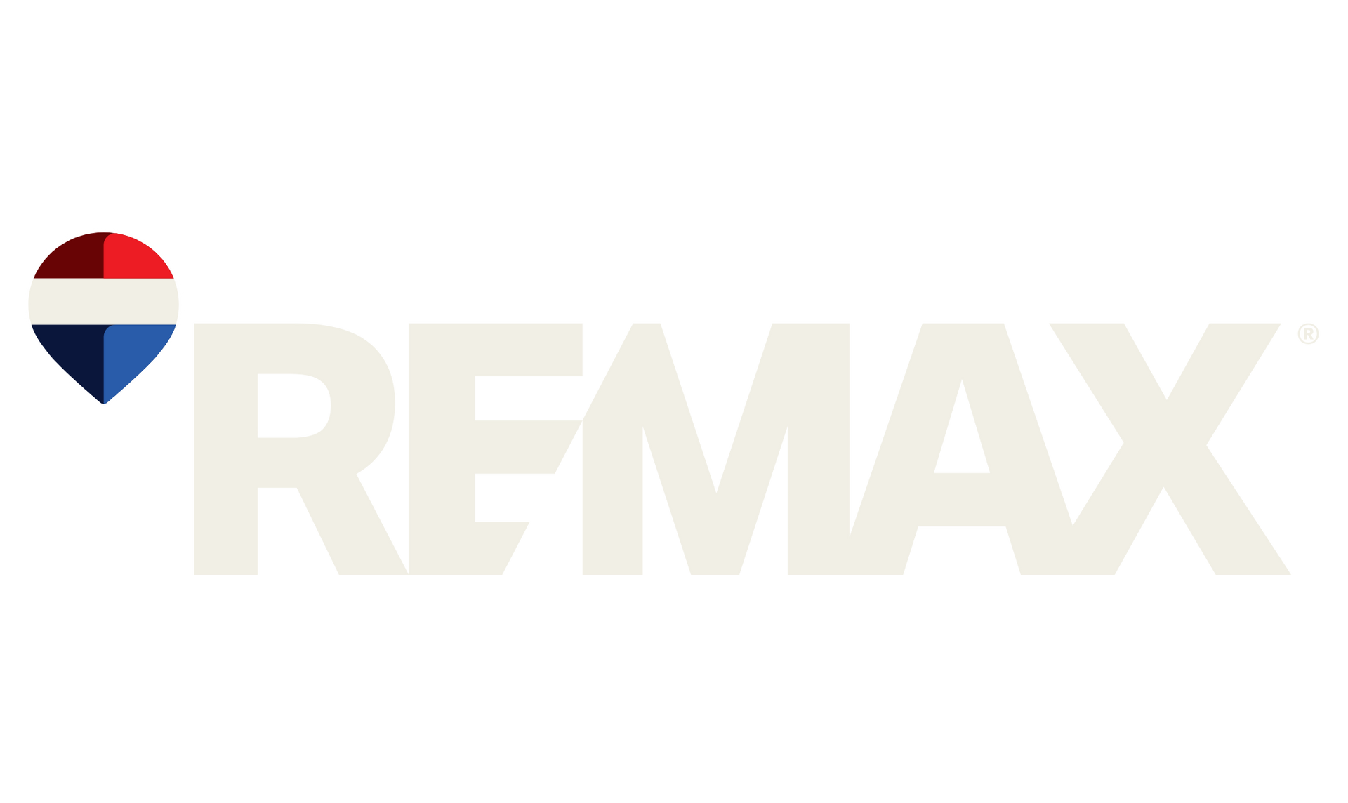 RE/MAX 熱氣球標誌。顏色為紅色、白色和藍色。