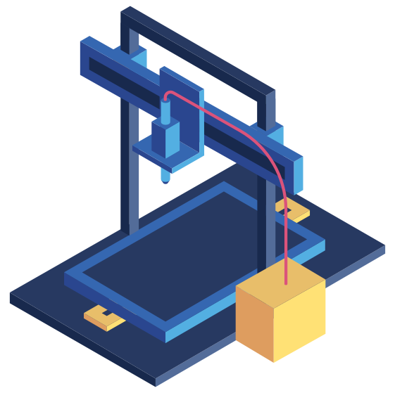 3D printer graphic.