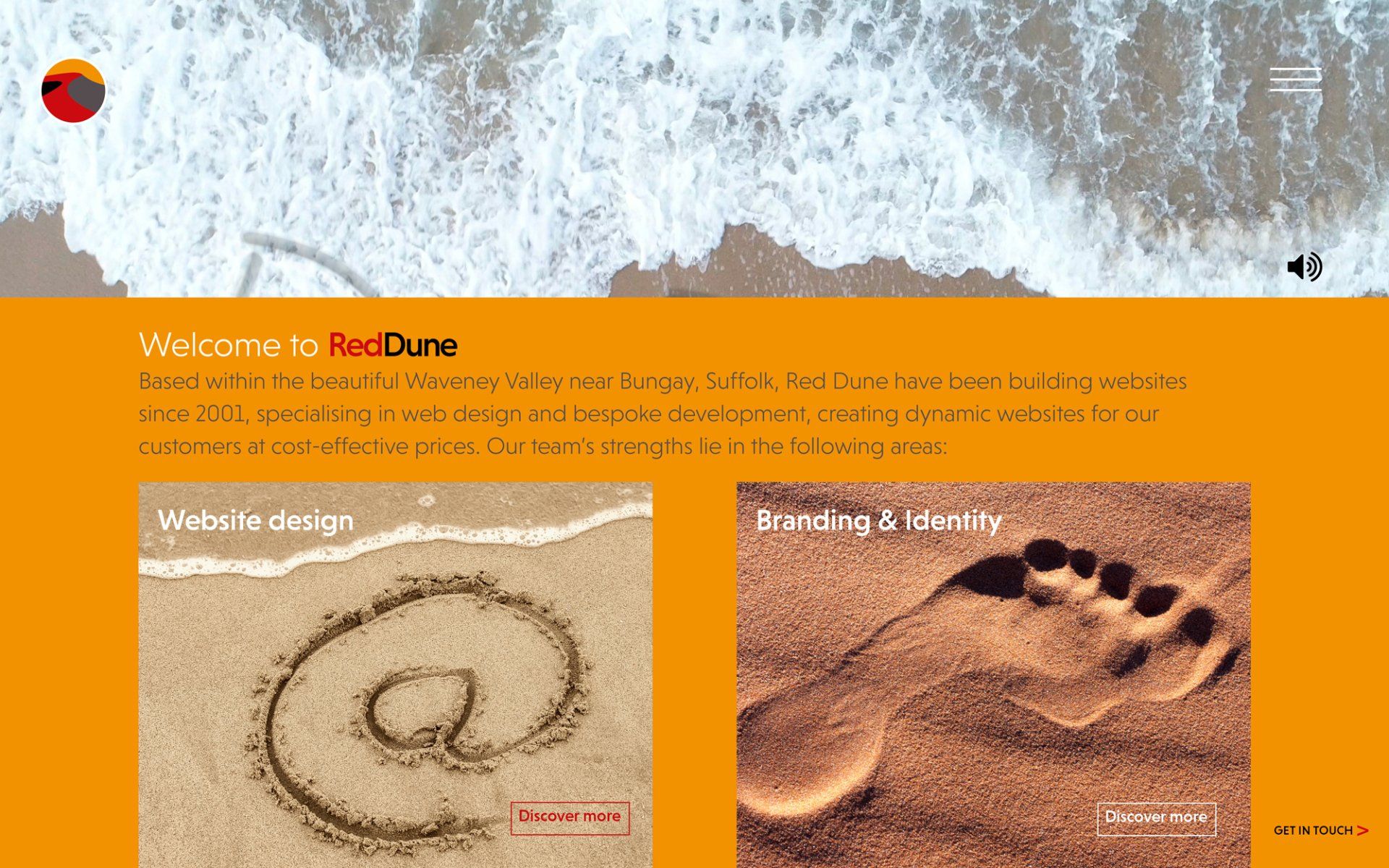 Website Welcome page