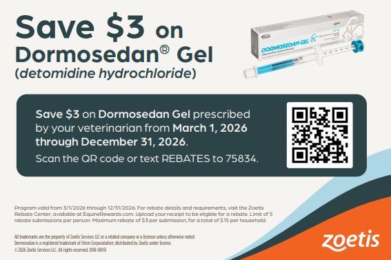 Save $3 off Dormosedan® Gel from Zoetis