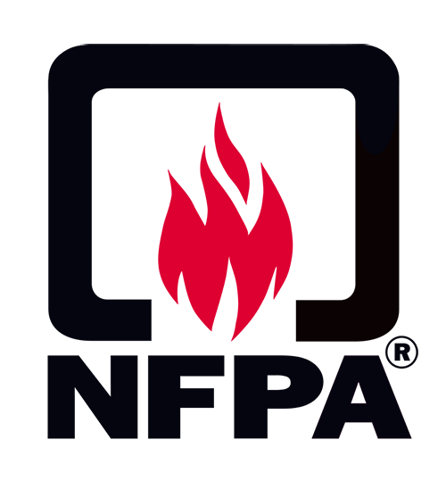 A logo for the national fire protection association