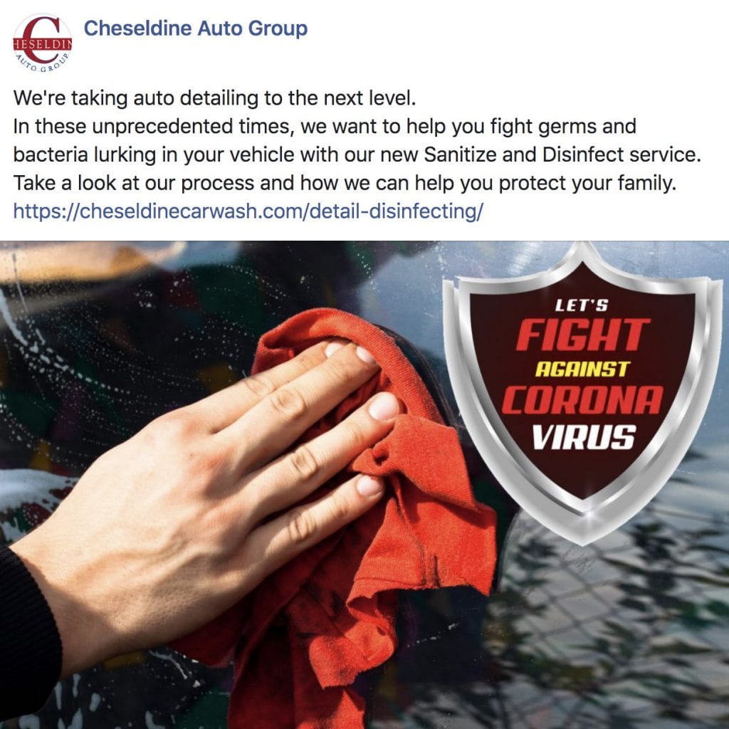 corona virus emblem to show how to clean