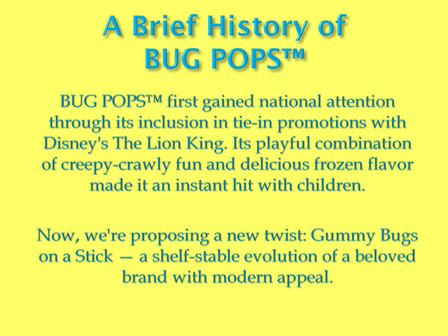 Bug Pops Brand Guide Page 2