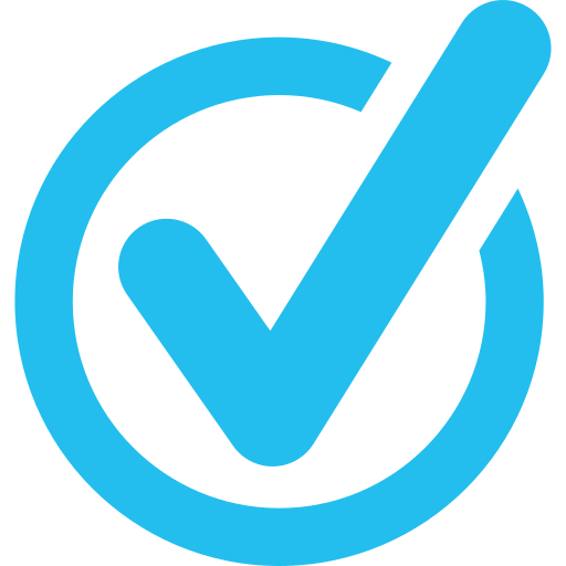 blue check