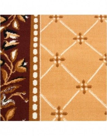 A close up of a rug with a floral pattern
