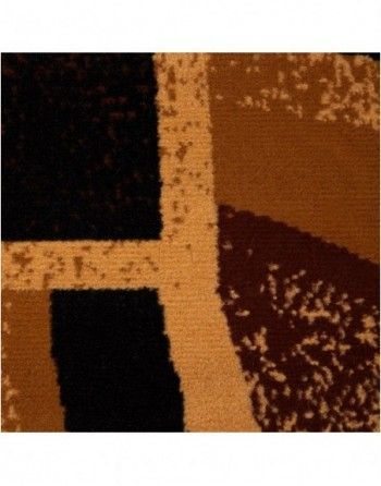A close up of a brown and black rug