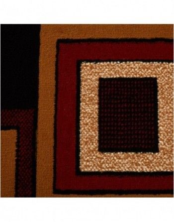 A close up of a rug with a square in the middle