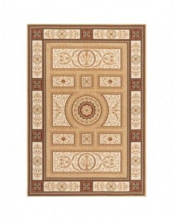A rug with a pattern on it is on a white background.