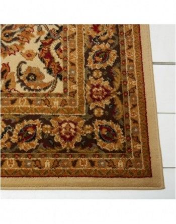 A rug with a floral pattern on it