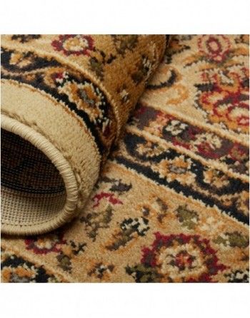 A close up of a rug with a floral pattern