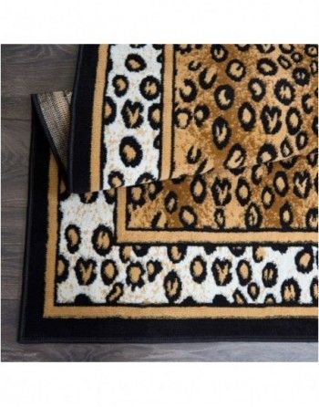 A rug with a leopard print on it