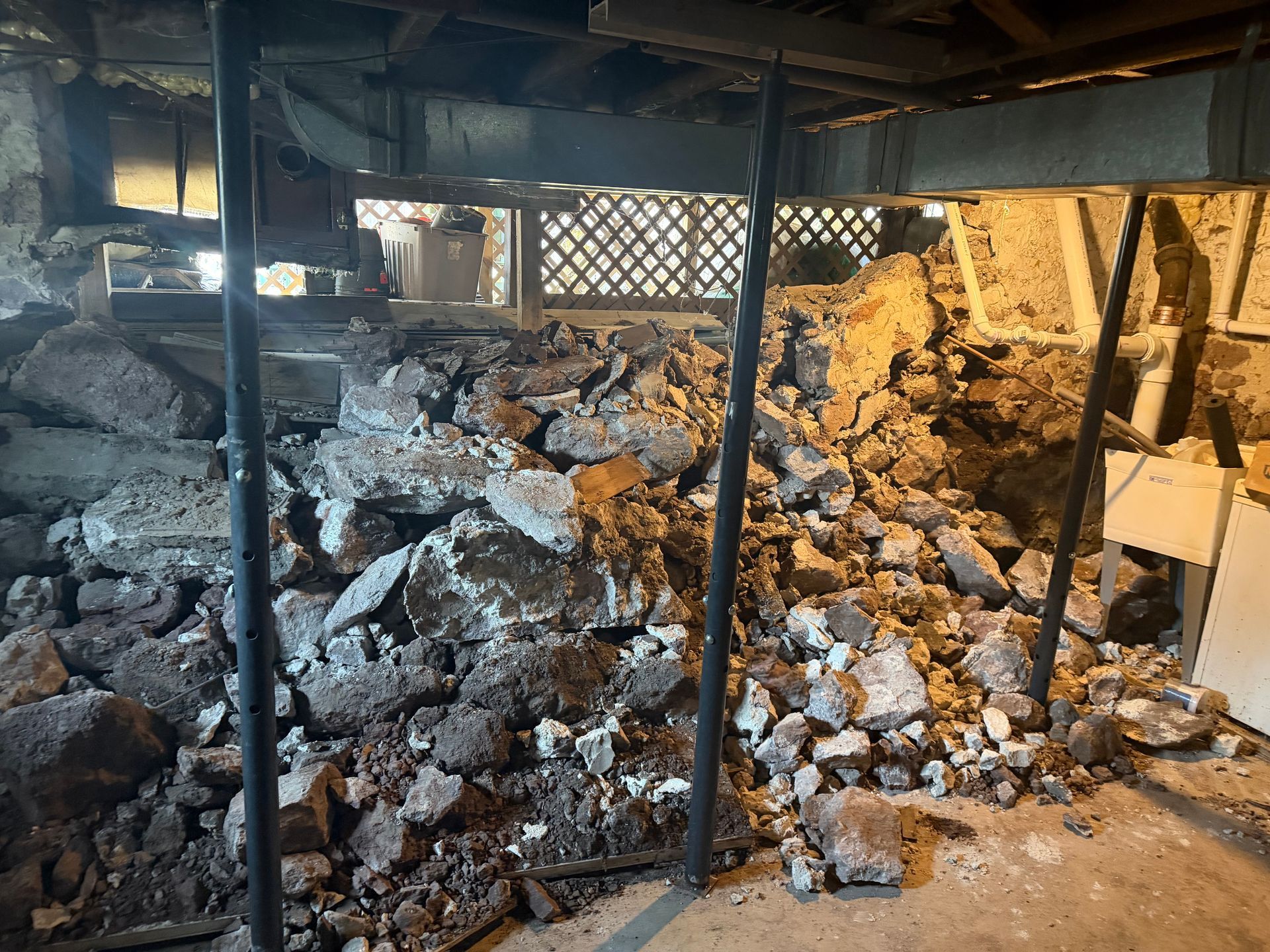 Foundation failure in a home in Western MA