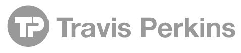 Travis Perkins logo: Gray circle with 