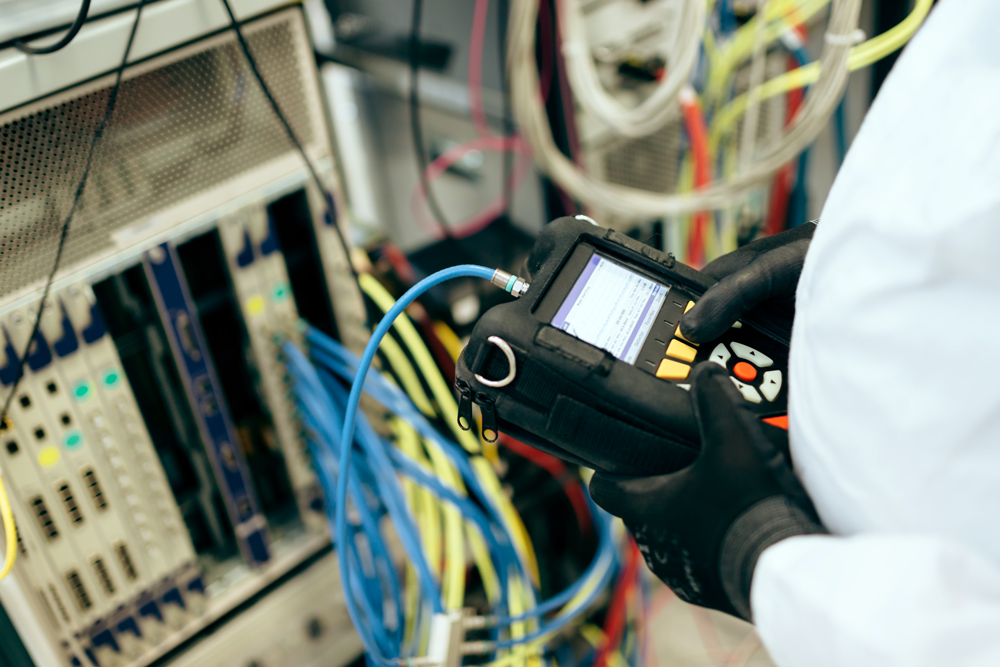 Professional IT Technician Doing Overall Check on Servers