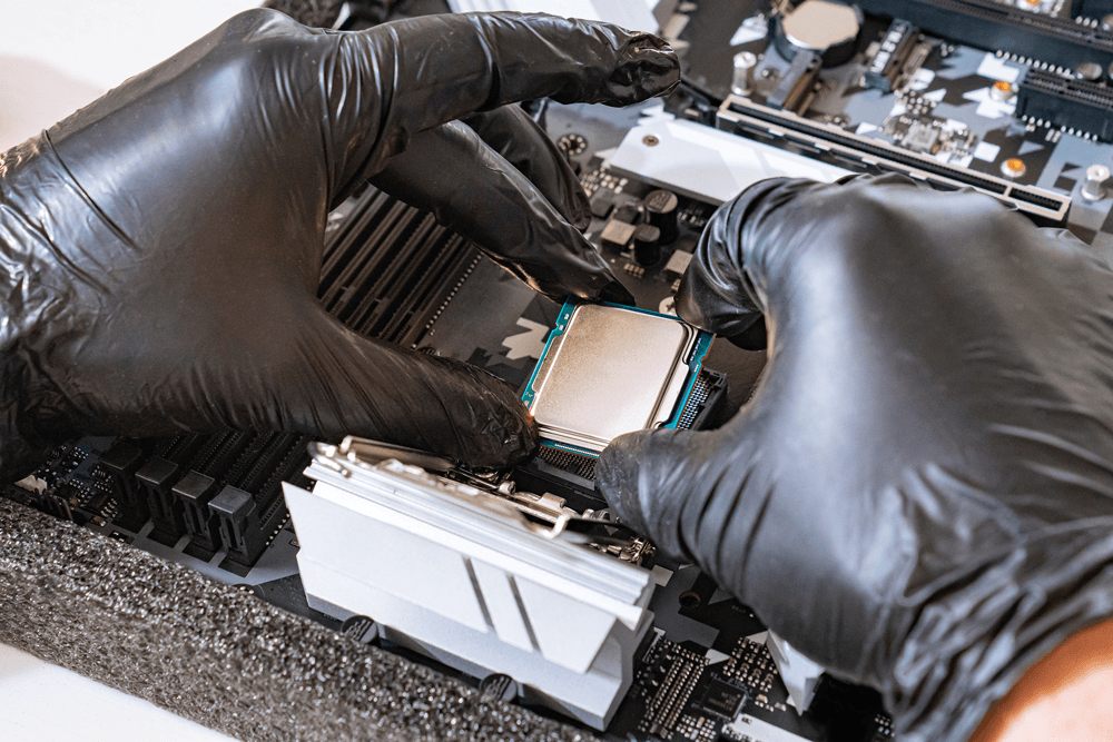 Professional IT Technician Upgrading Computer Hardware