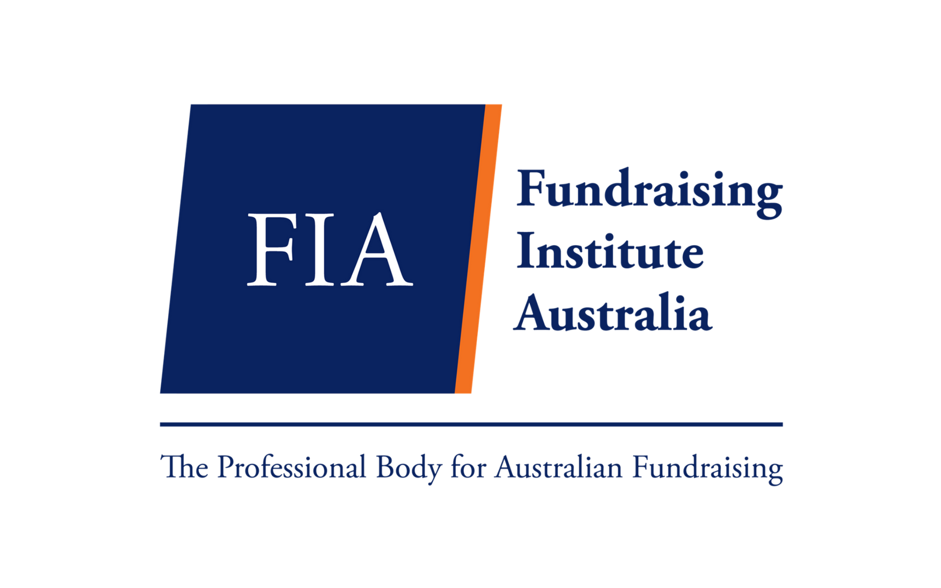 The fia logo is the professional body for australian fundraising.