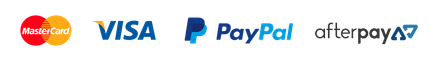 A visa mastercard and paypal logo on a white background