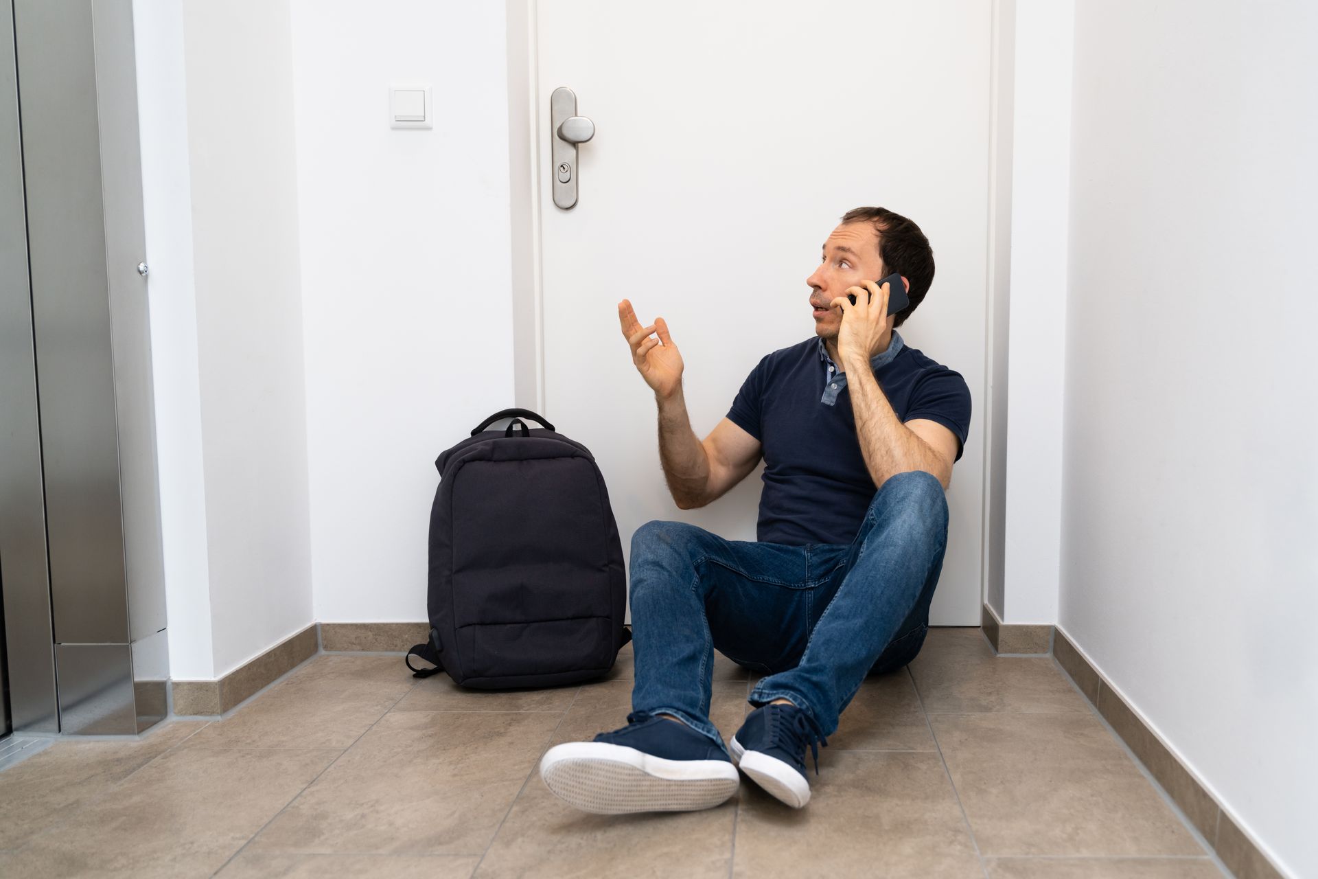 man  locked our of apartment
