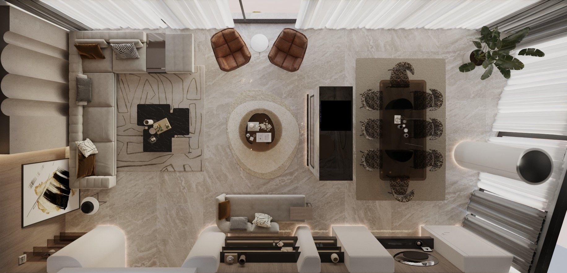 Modern & Luxury Living Rooms Interior design & Execution