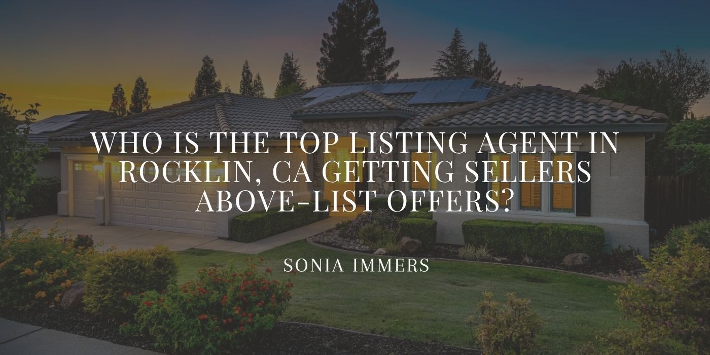 Sonia Immers, top listing agent in Rocklin, CA, standing in front of a recently sold home