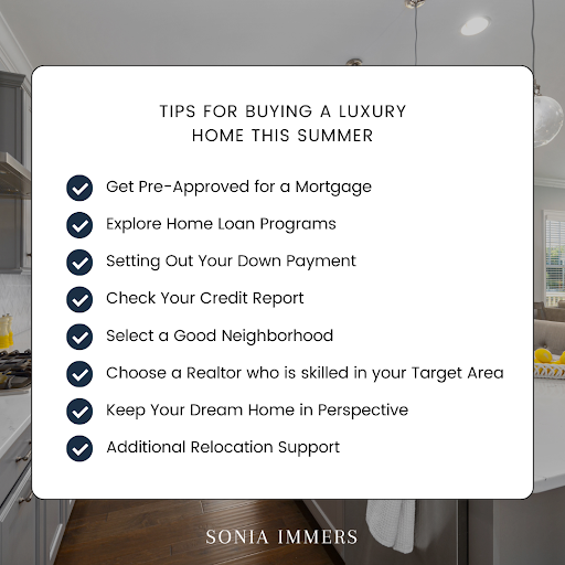 Summer tips for buying a luxury home in Rocklin real estate by Sonia Immers.