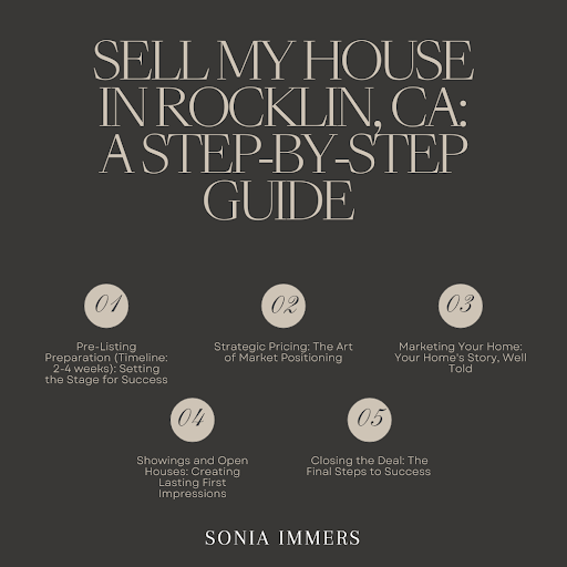 Step-by-step guide to selling a home in Rocklin, CA, covering pricing, marketing, and closing by Sonia Immers.