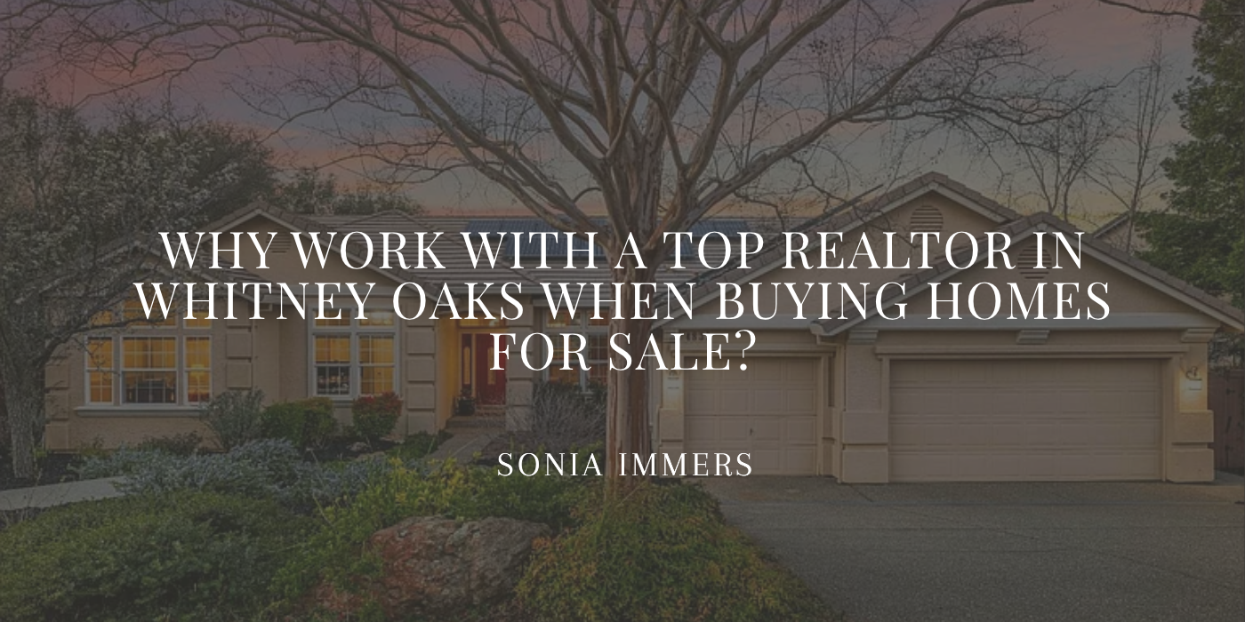 Blog cover “Why Work With a Top Realtor in Whitney Oaks When Buying Homes for Sale?” by Sonia Immers