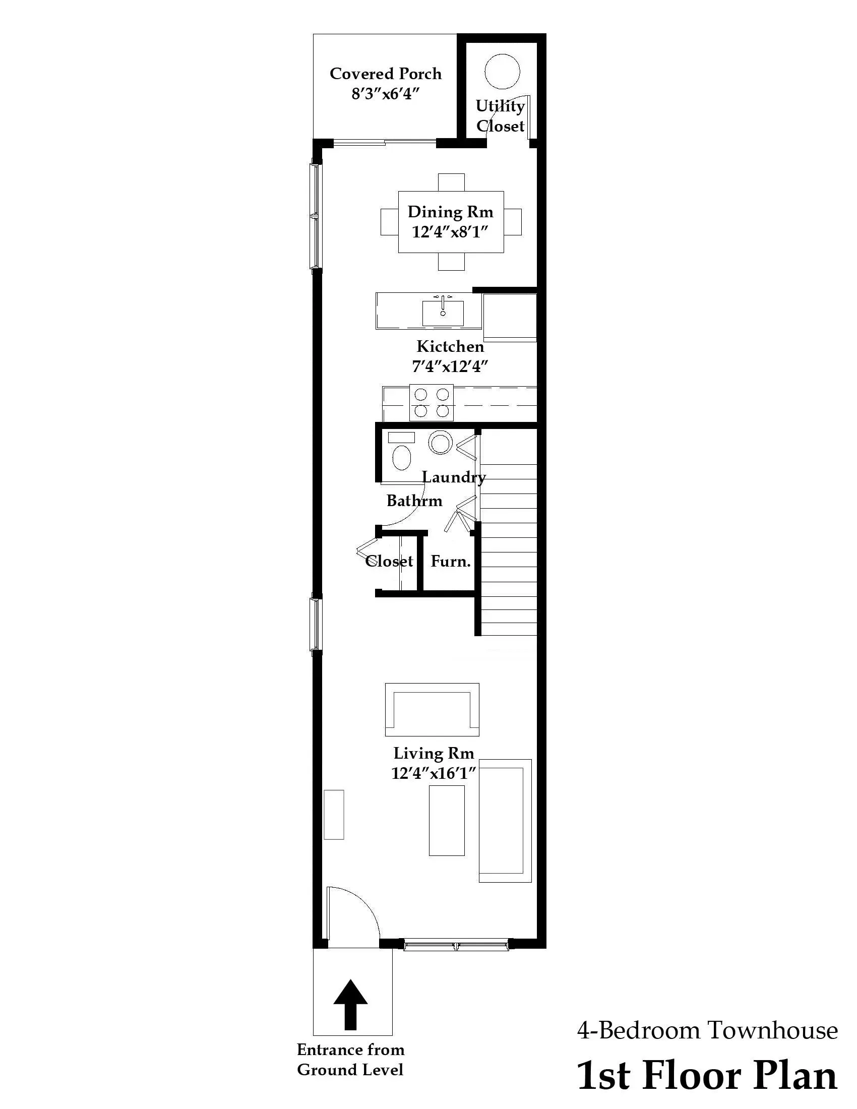 A black and white floor plan of a house.
