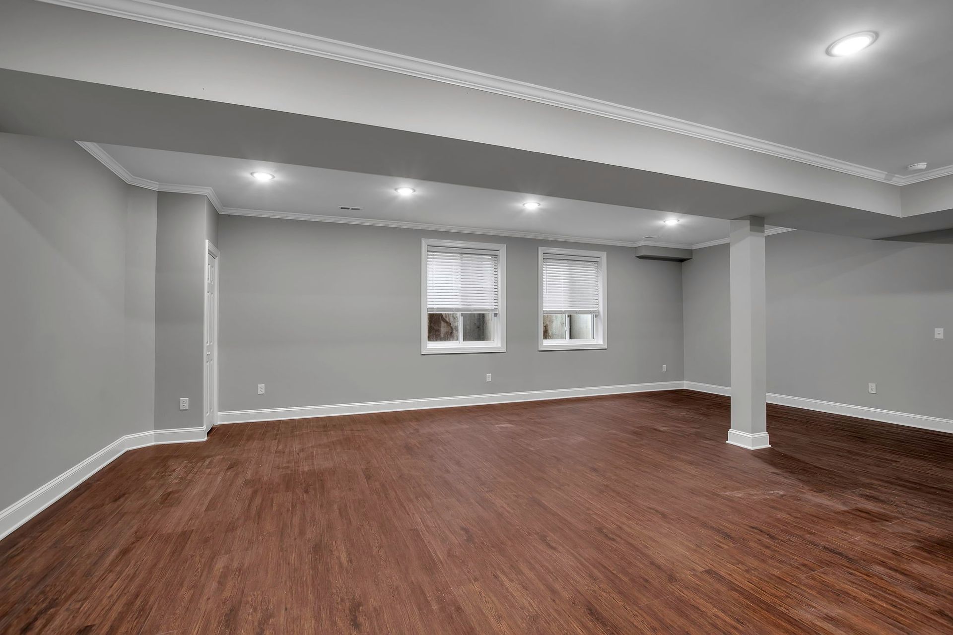Interior living space designed with modern structural elements