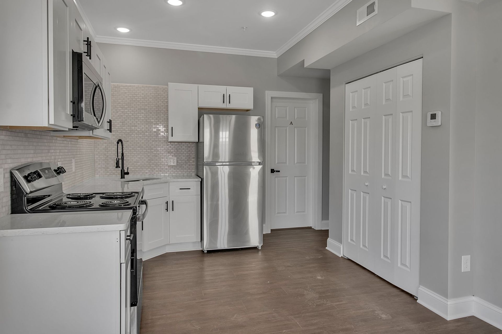 Open kitchen layout inside Amherst NY apartment