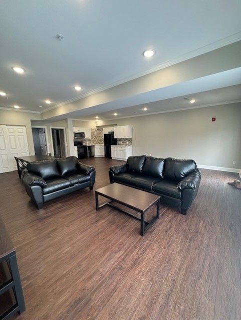 Modern apartment living room with open layout design
