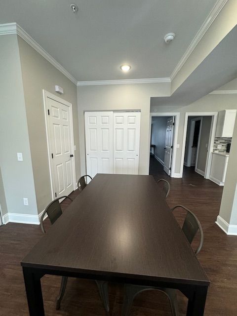 Large open living room inside newly renovated apartment
