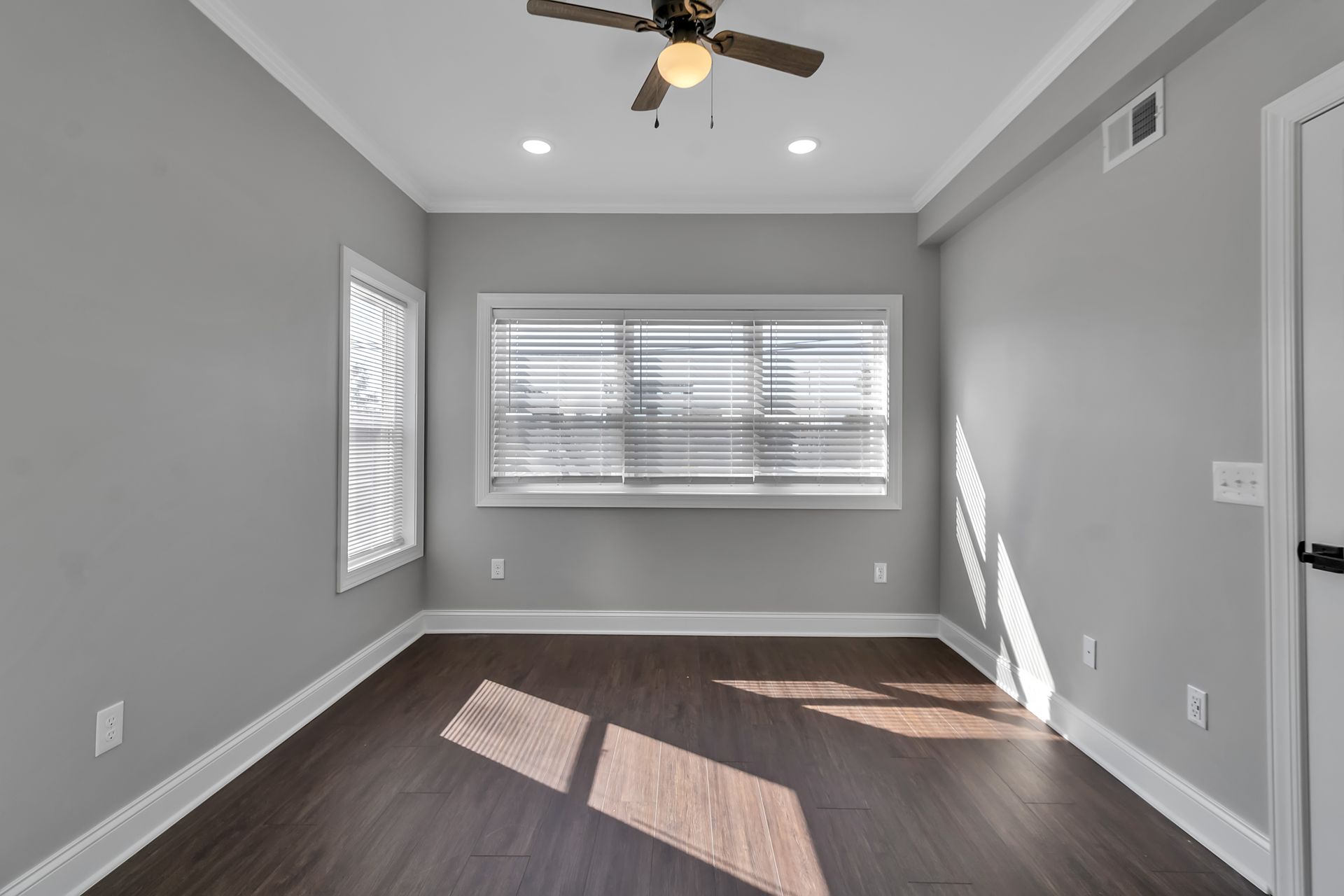 Apartment bedroom area with modern materials and design