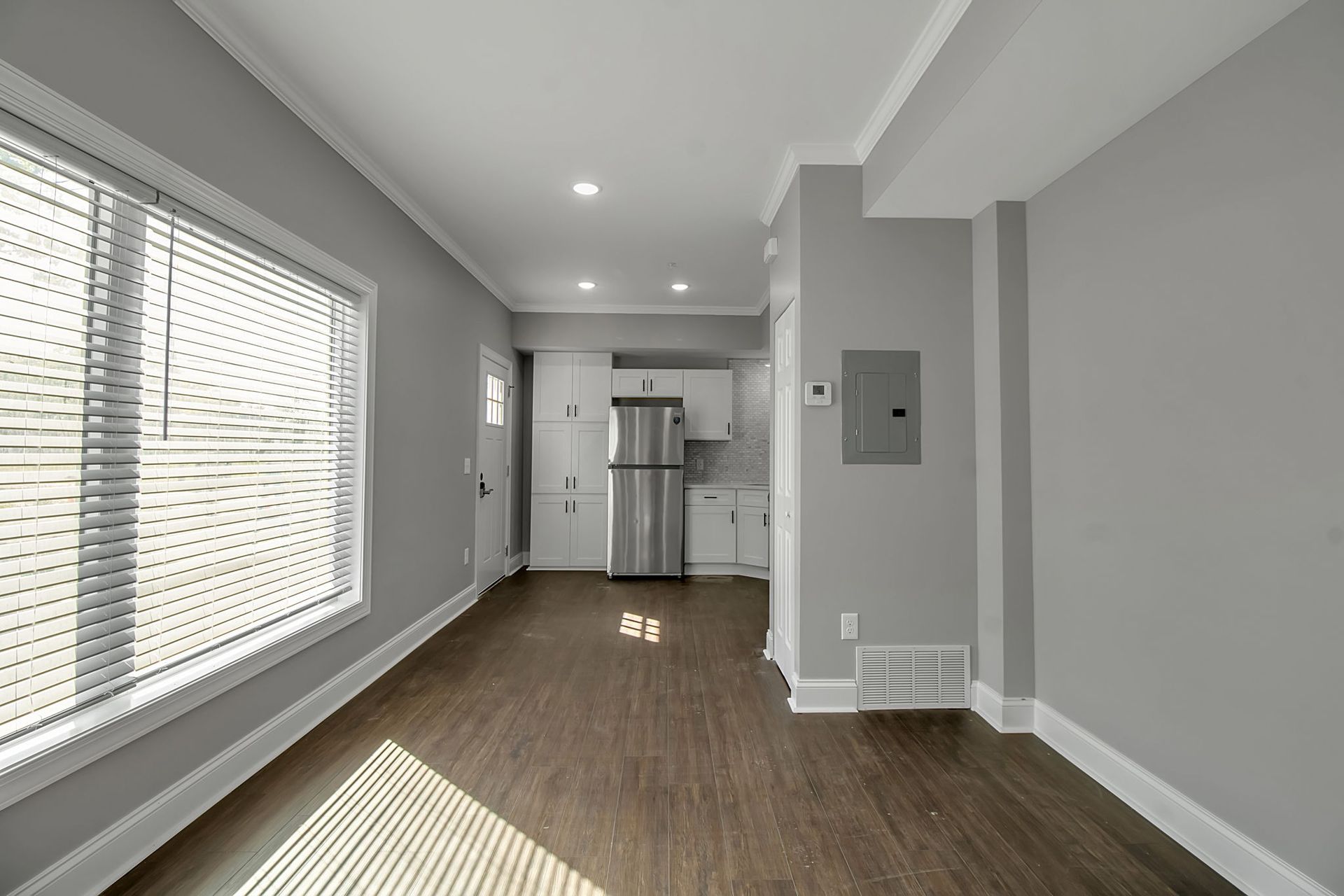 Interior sitting area with subtle lighting and updated design elements
